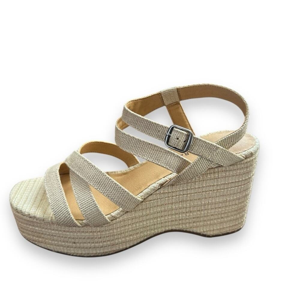 Lucky Brand Women's Carlisha Platform Wedge Sandal Desert Sage Sz 10